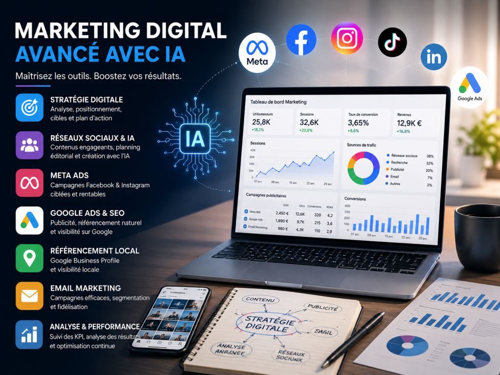 Social Media & Meta Ads pour Entreprises - TSI Sousse
